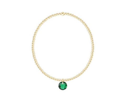 Classic Gold 2mm Bracelet - Reflection Small Charm 05