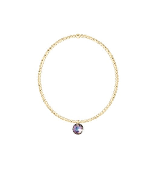 Classic Gold 2mm Bracelet - Reflection Small Charm 06