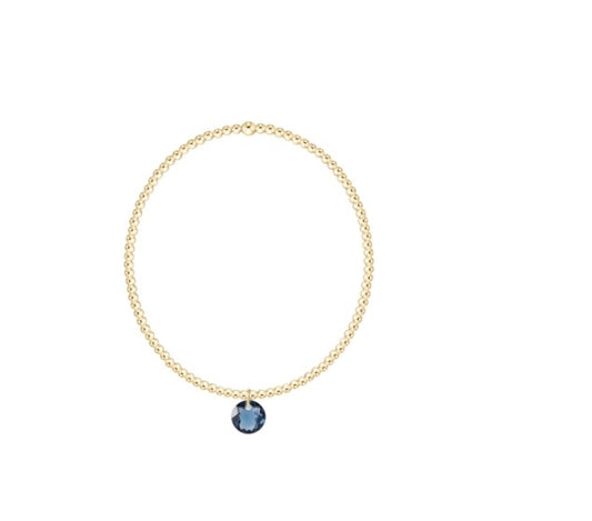 Classic Gold 2mm Bracelet - Reflection Small Charm 09