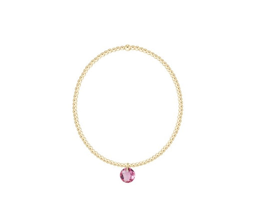 Classic Gold 2mm Bracelet - Reflection Small Charm 10