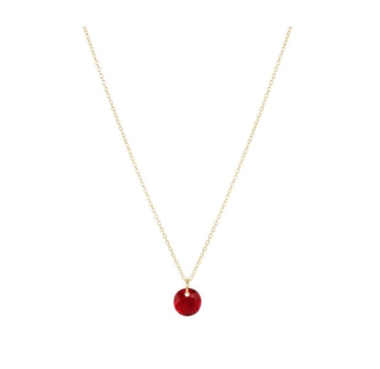 16" Necklace Gold - Reflection Small Charm - 01