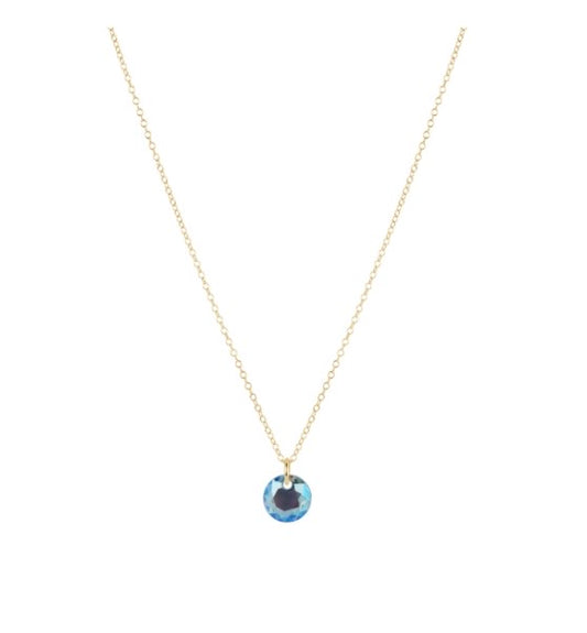 16" Necklace Gold - Reflection Small Charm - 03