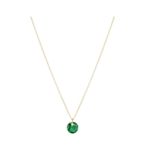 16" Necklace Gold - Reflection Small Charm - 05