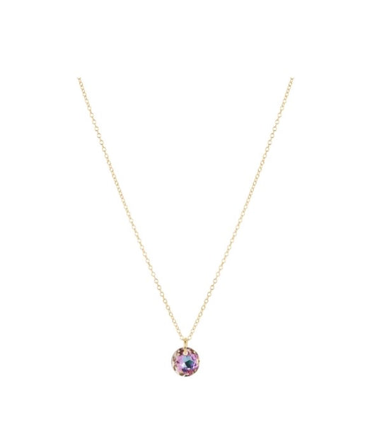 16" Necklace Gold - Reflection Small Charm - 06