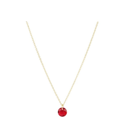 16" Necklace Gold - Reflection Small Charm - 07