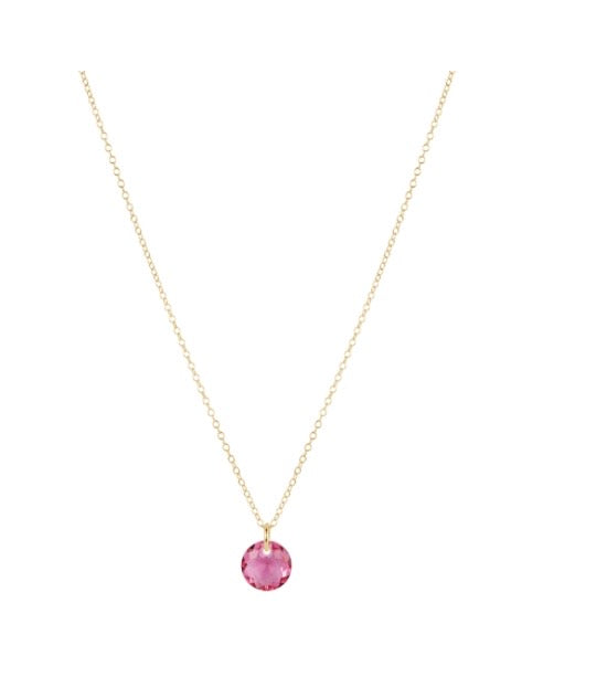 16" Necklace Gold - Reflection Small Charm - 10