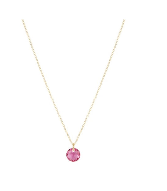 16" Necklace Gold - Reflection Small Charm - 10