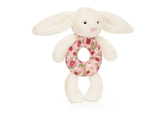 Blossom Cream Bunny 'Berry' Ring Rattle