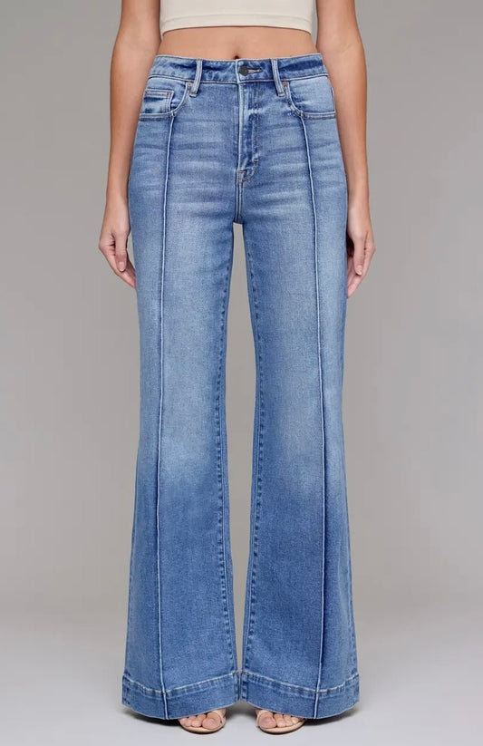 Happi Medium Light Pintuck 33” Inseam Flare
