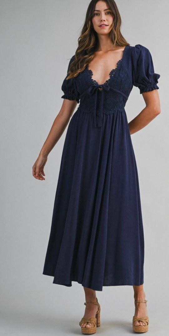 Navy Grace Lace Dress
