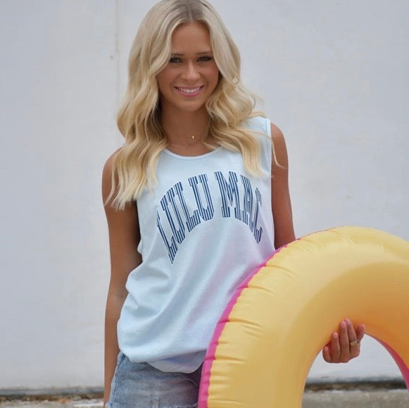 Lulu Mac Stripe Chambray CC Tank
