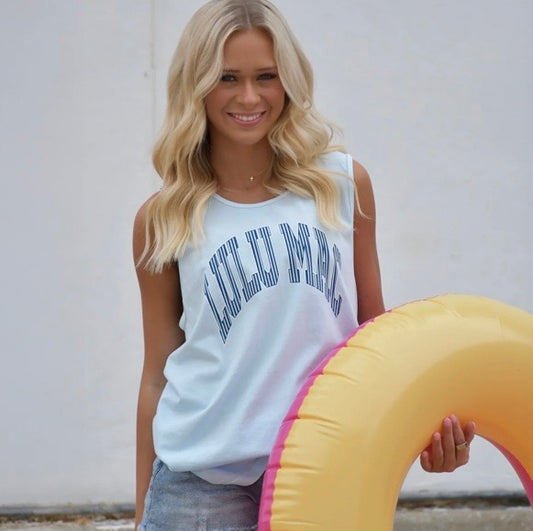 Lulu Mac Stripe Chambray CC Tank