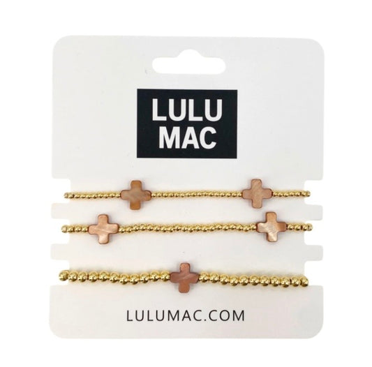 Brown Cross Lulu Mac Bracelets