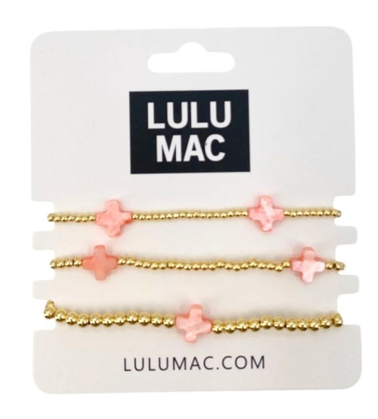 Pink Cross Lulu Mac Bracelets
