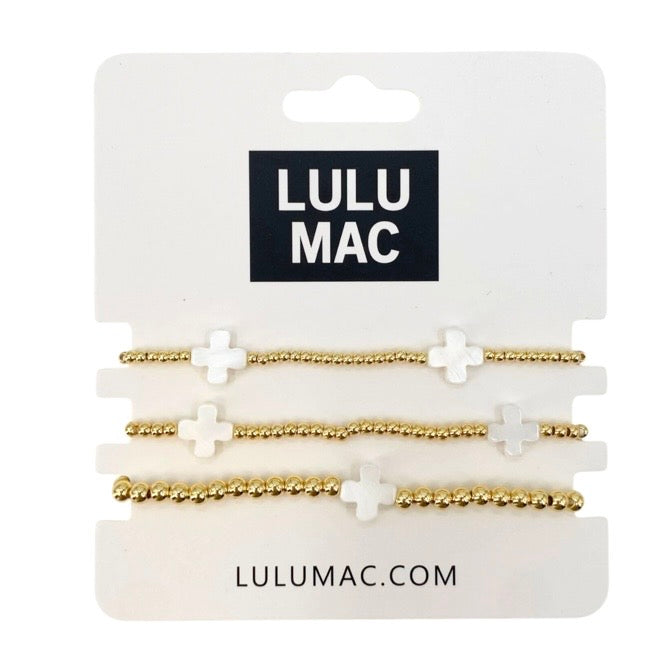 White Cross Lulu Mac Bracelets
