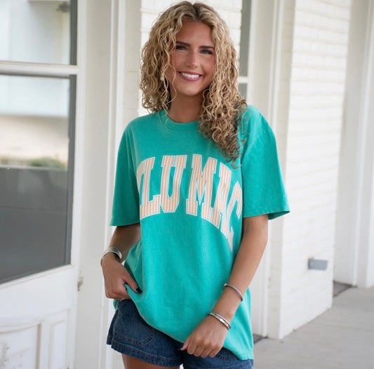 Lulu Mac Cream Sickle/Island Green Comfort Color Tee
