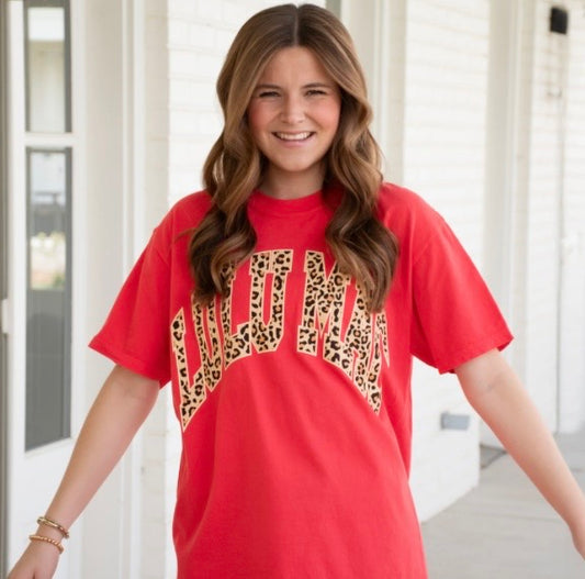 Lulu Mac Leopard Paprika Comfort Color Tee