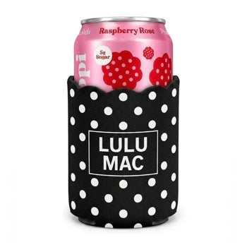 Lulu Mac Black/White Dot Koozie