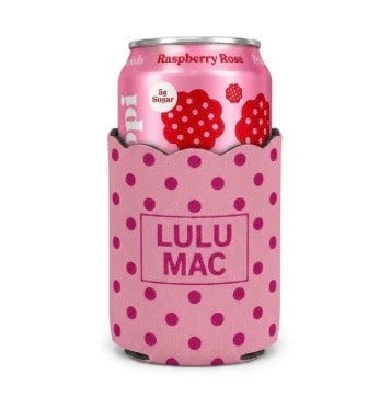 Lulu Mac Pink/Hot Pink Dot Koozie