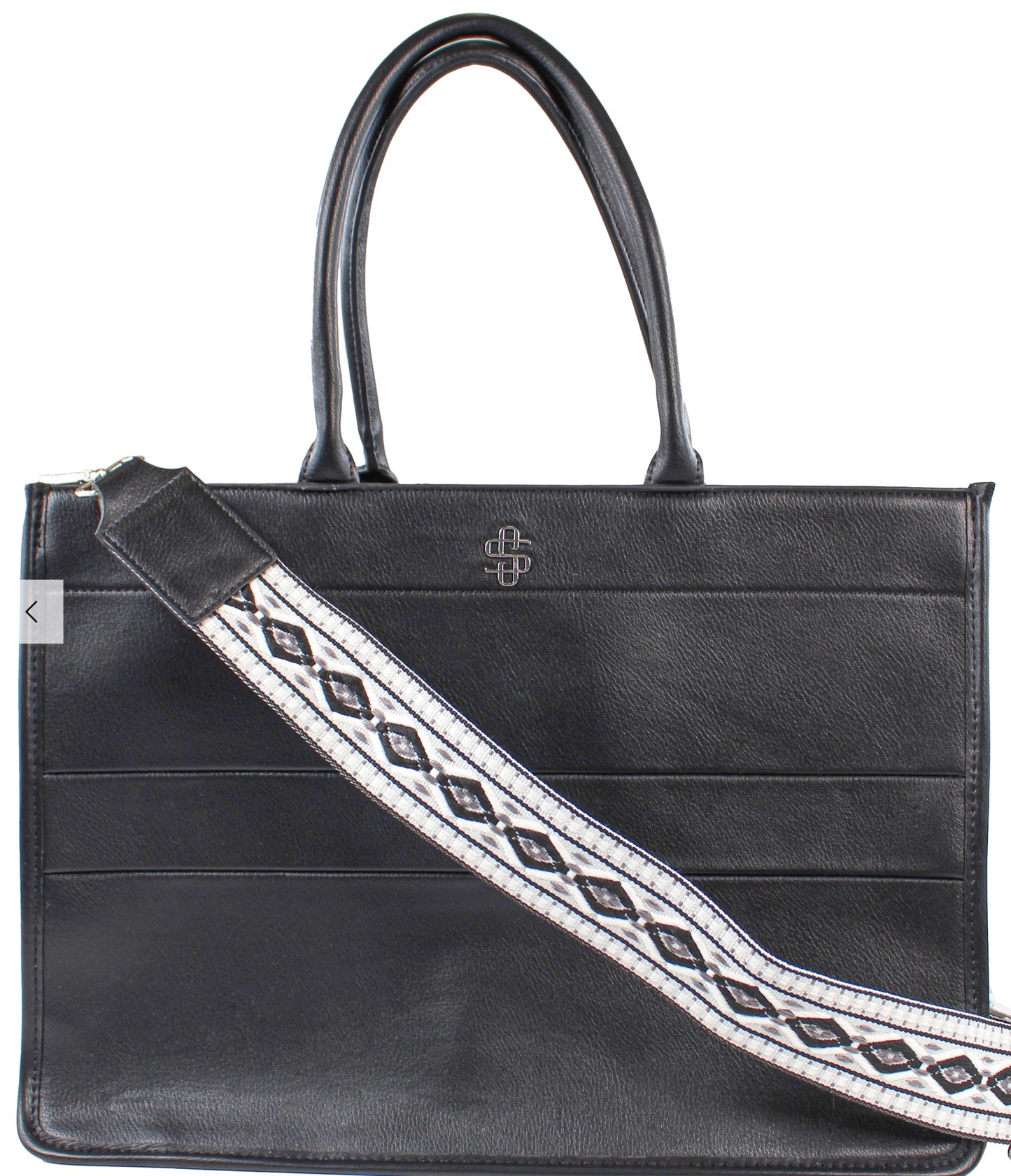 Simply Southern Black Faux Leather Tote