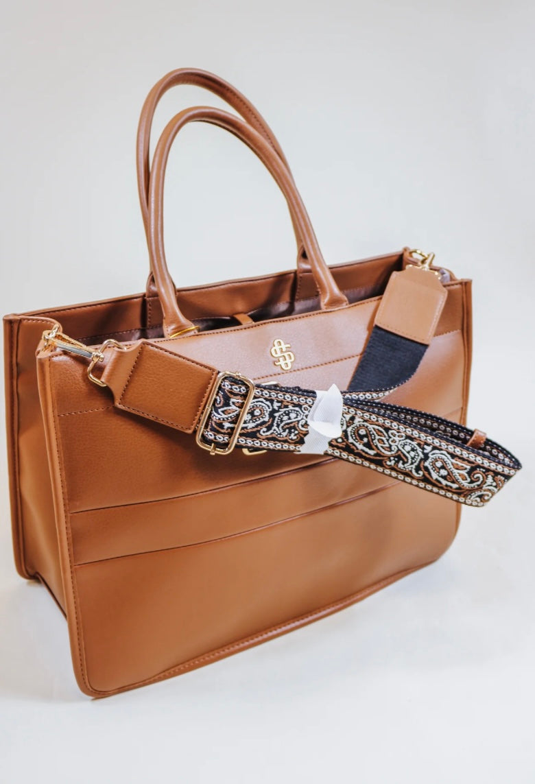 Simply Southern Cocoa Faux Leather Tote