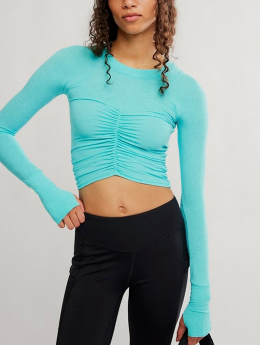 Tempo Ruched Long Sleeve Glow Wave