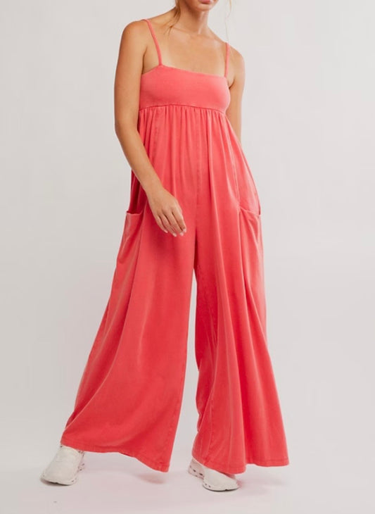 Hot Shot Strappy Onesie Grapefruit