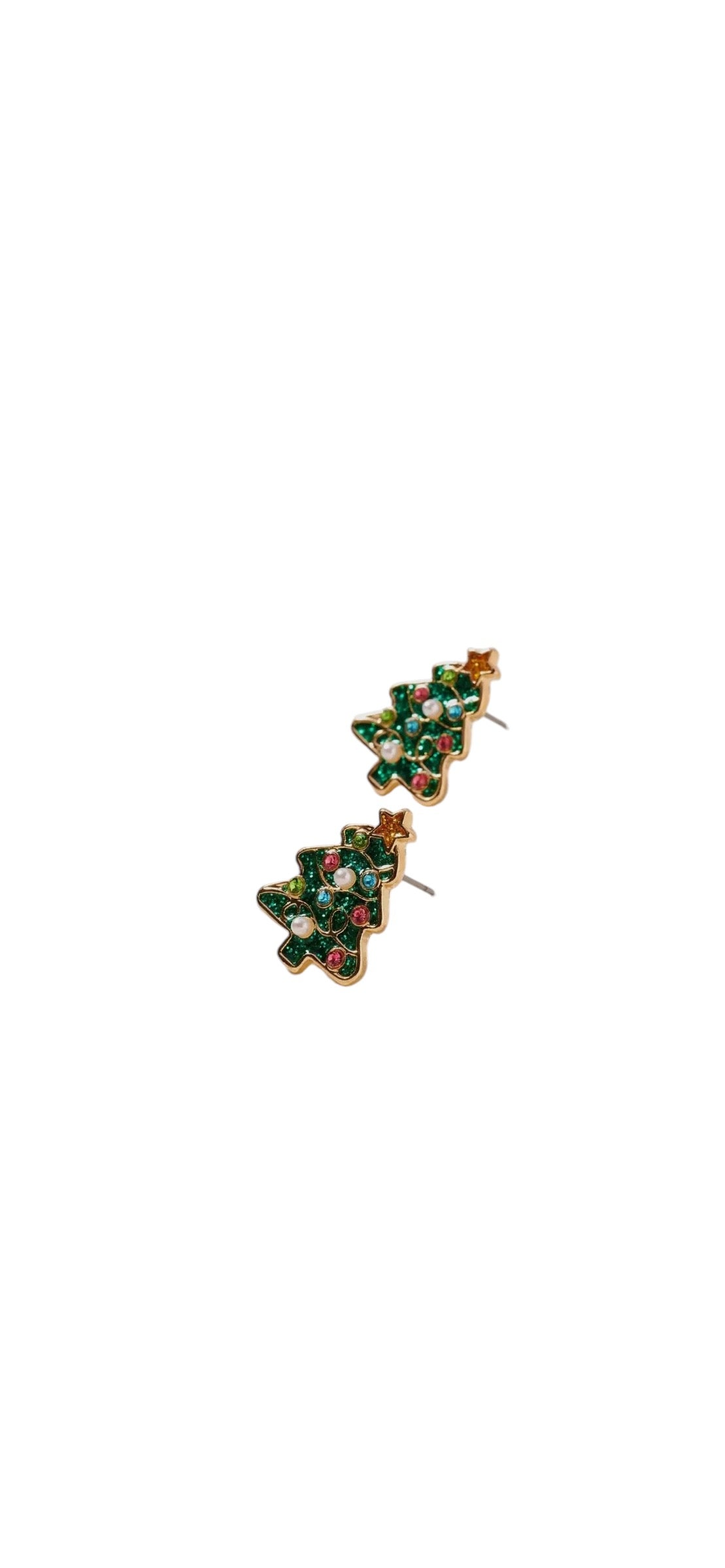 Christmas Tree Enamel Stud Earrings