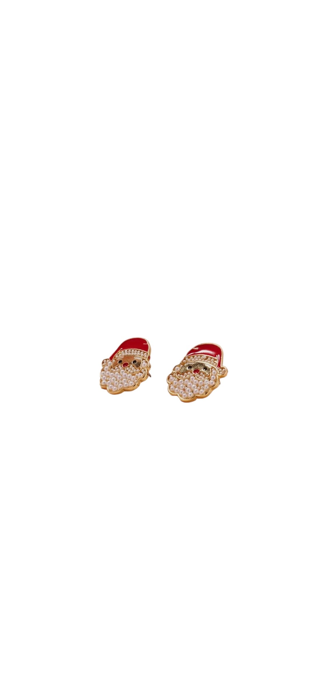 Santa Claus Pearl Stud Earrings