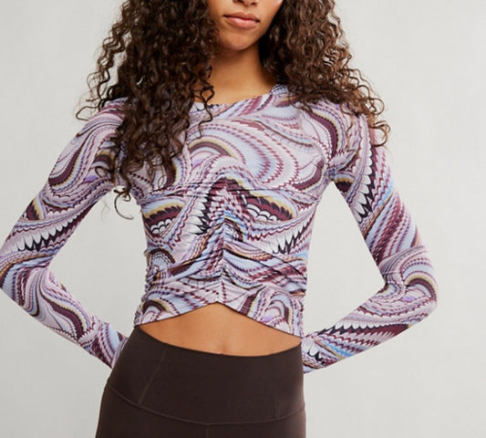 Tempo Ruched Layer Printed Twilight Swirl Combo