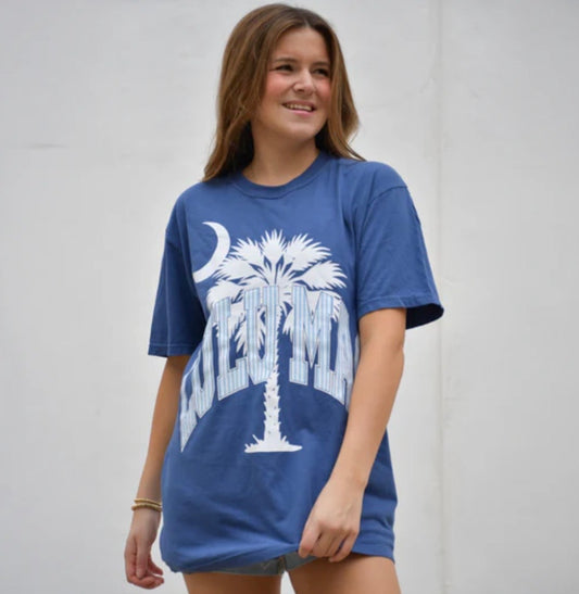 Lulu Mac Palmetto Moon Blue CC Tee