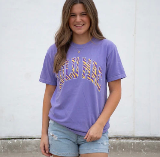 Lulu Mac Tiger Stripe Violet CC Tee