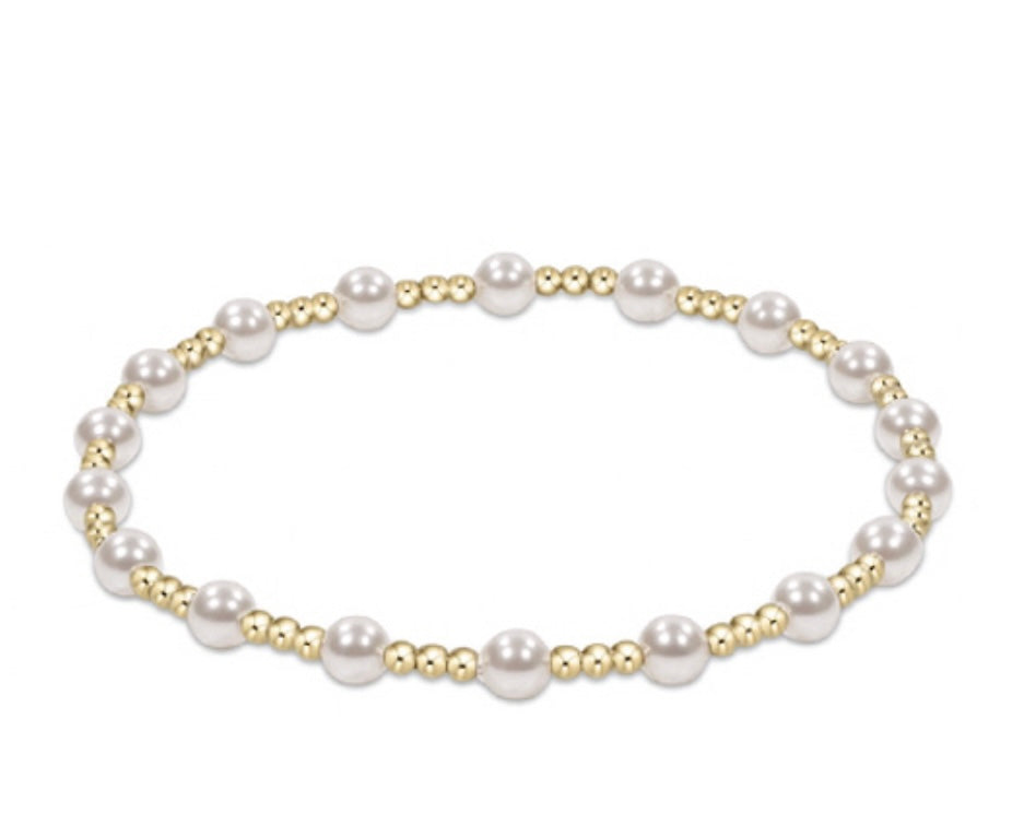 enewton Extends - Classic Sincerity Pattern 4mm Bead Bracelet - Pearl