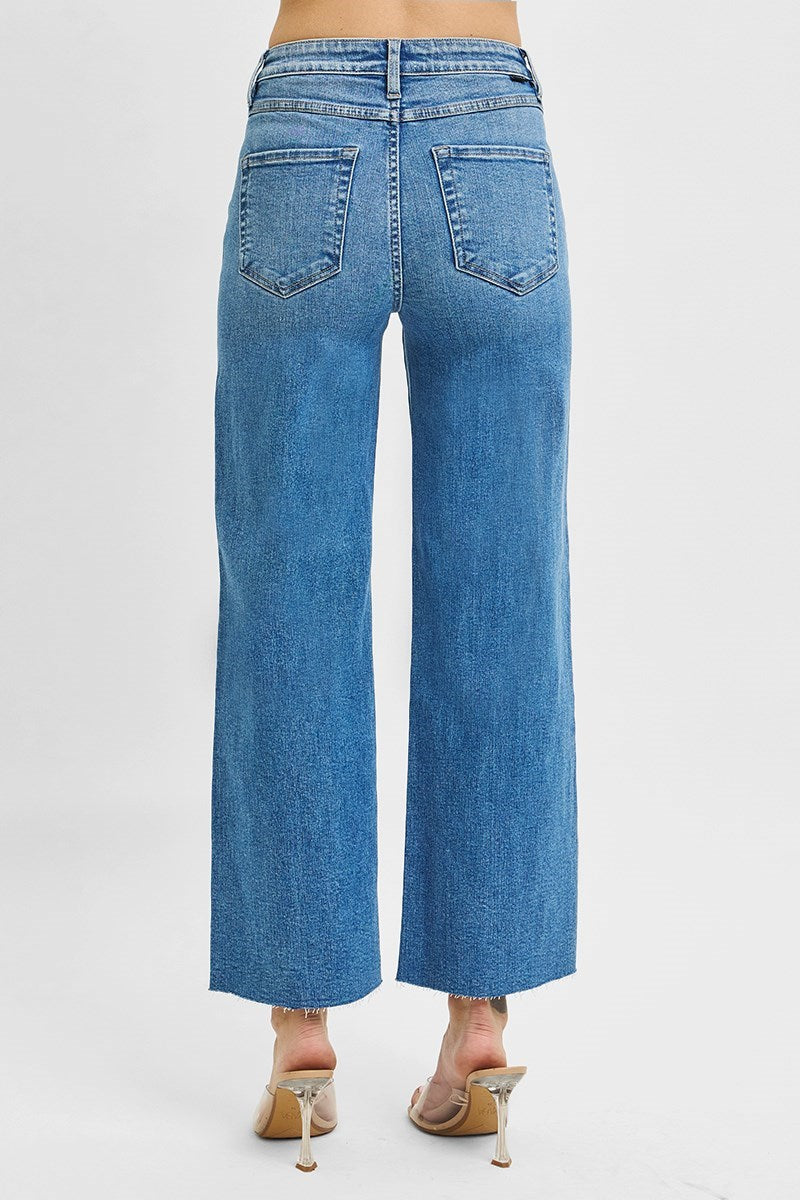 Mainstreet HR Crop Wide Leg Jeans