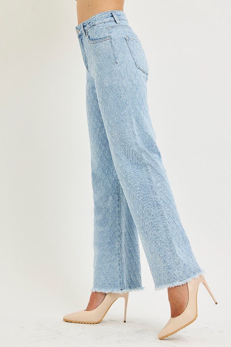 Tori Light Denim HR Ankle Textured Jeans