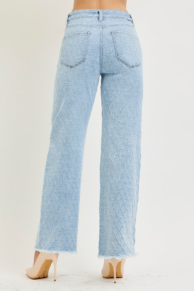 Tori Light Denim HR Ankle Textured Jeans