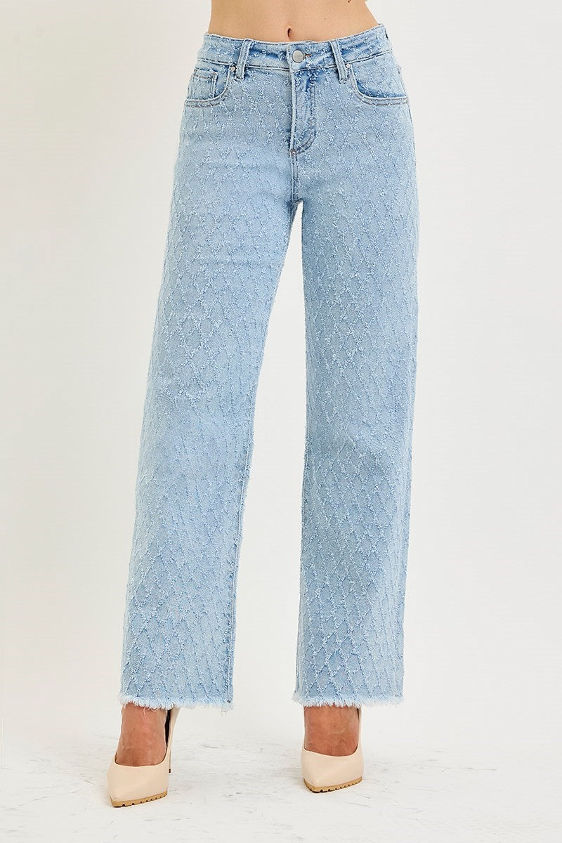 Tori Light Denim HR Ankle Textured Jeans