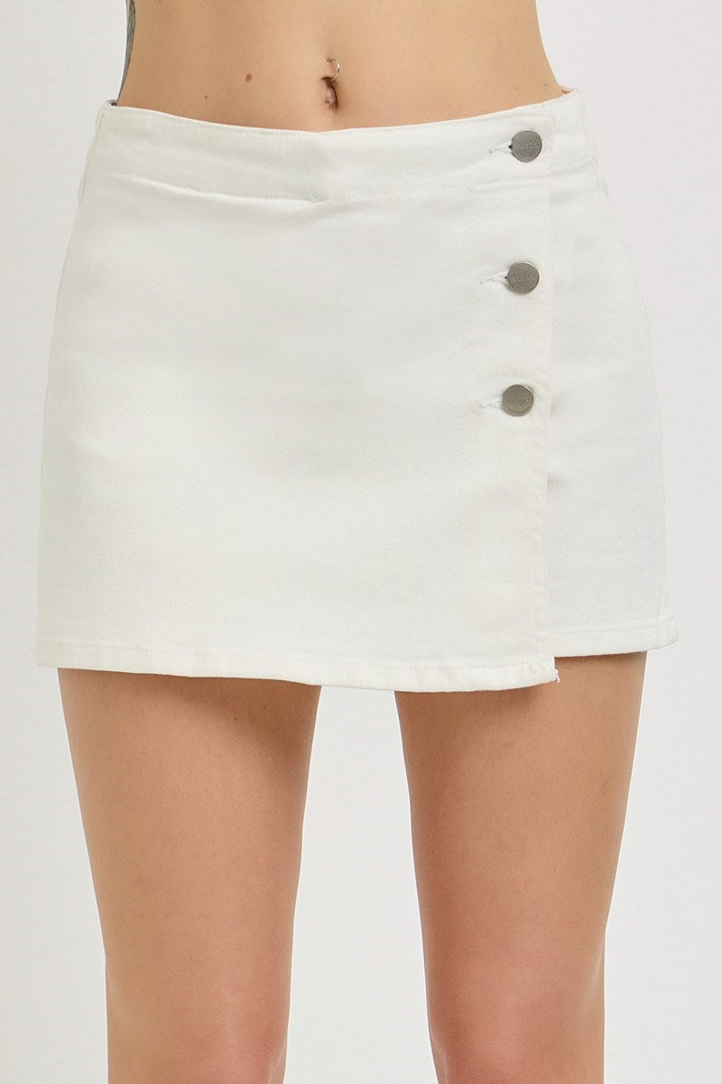 Hudson White Denim Skort