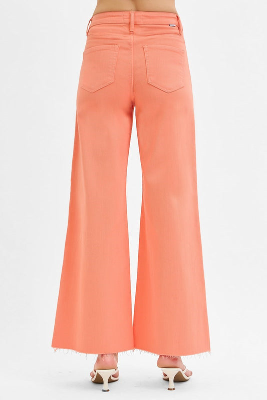 Sutton Coral HR Wide Leg Palazzo Jeans