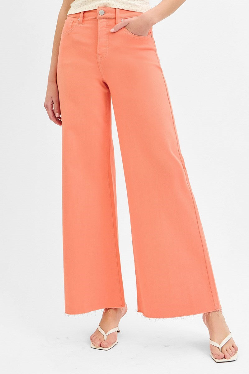 Sutton Coral HR Wide Leg Palazzo Jeans