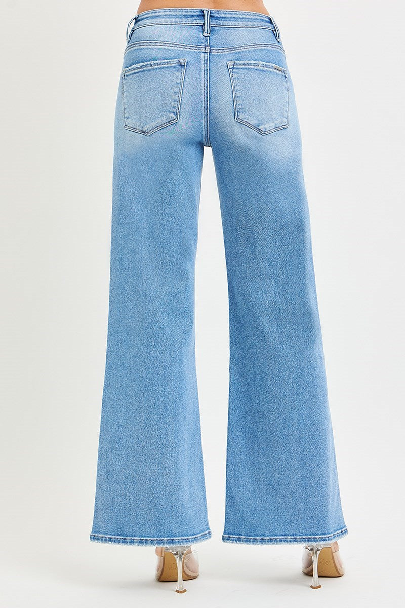 Chelsea HR Ankle Wide Jeans