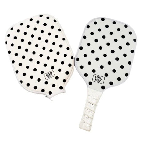 White/Black Dot Pickleball Paddle
