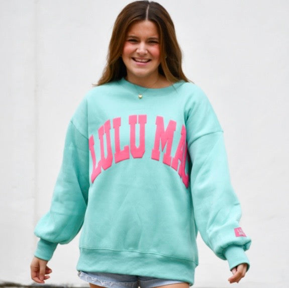 Mint/Hot Pink Puff LuLu Mac Sweatshirt