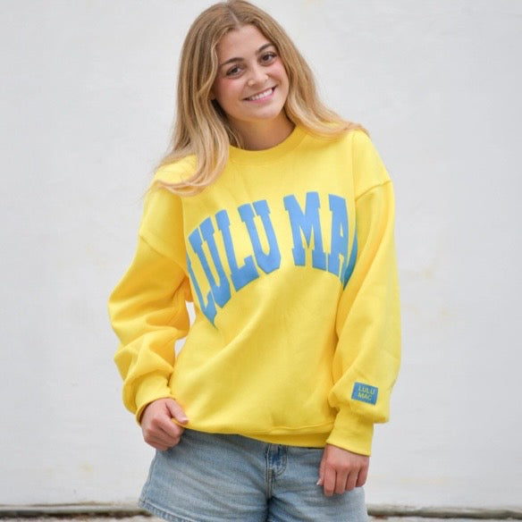 Yellow/Cyan Puff LuLu Mac Sweatshirt
