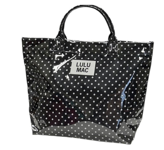 Lulu Mac Tote Bag Black/White Dot