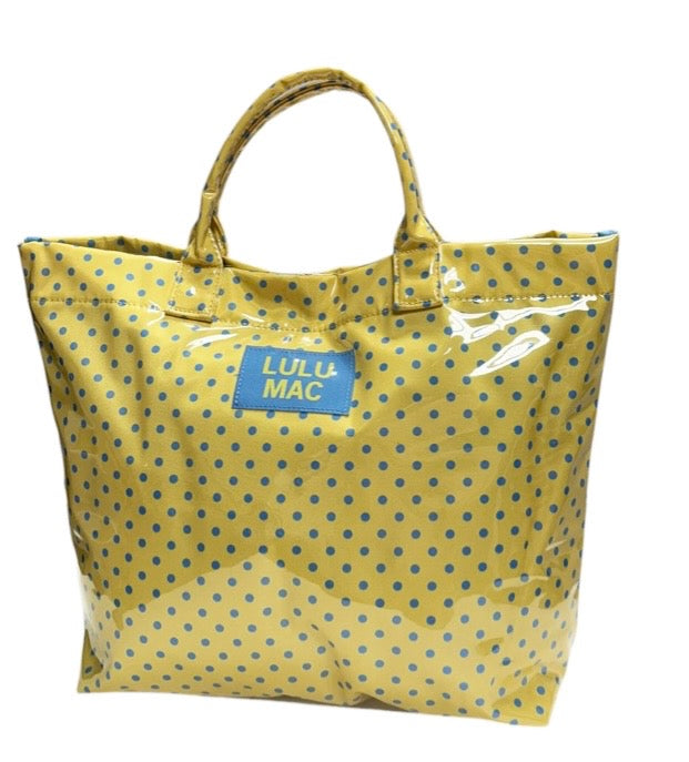 Lulu Mac Tote Bag Yellow/Blue Dot