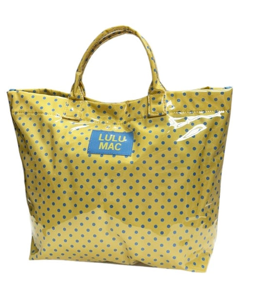 Lulu Mac Tote Bag Yellow/Blue Dot
