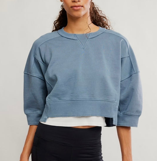 Short Sleeve Intercept Pullover Blue Ash