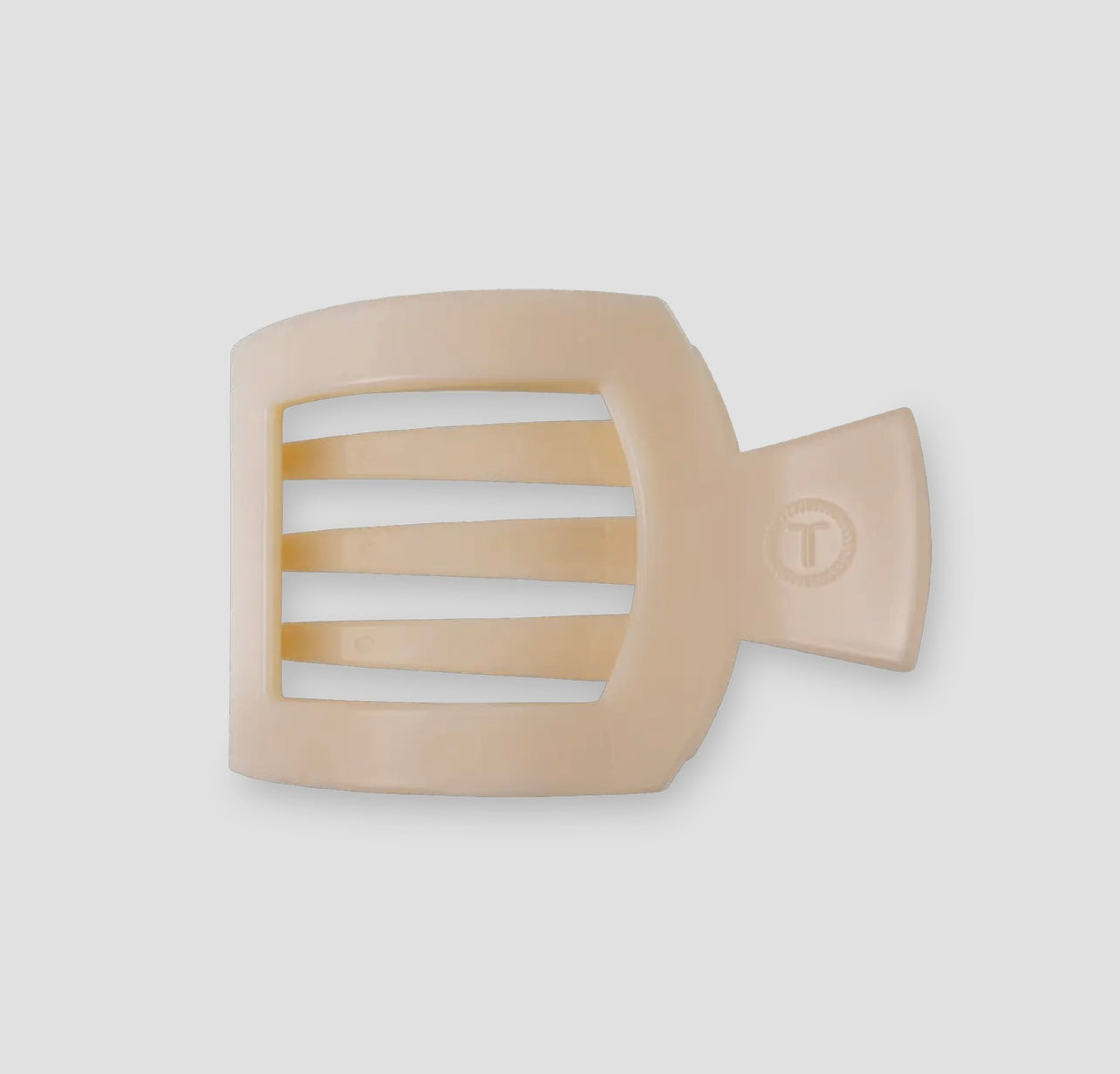 Almond Beige Small Flat Square Clip