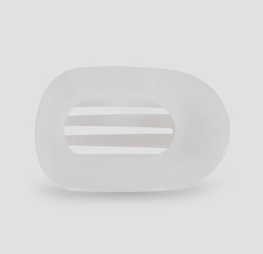 Coconut White Medium Flat Round Clip